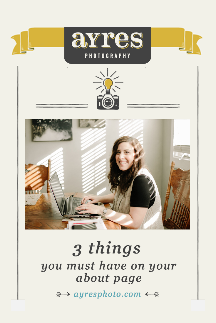 3 things you must have on your about page