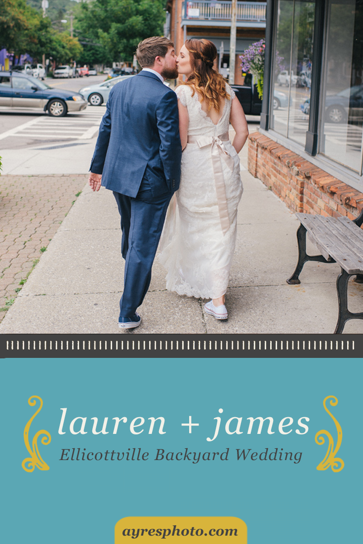 lauren + james // Ellicottville Backyard Wedding