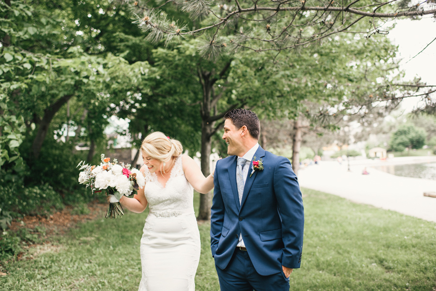 groom turning around to see bride during first look