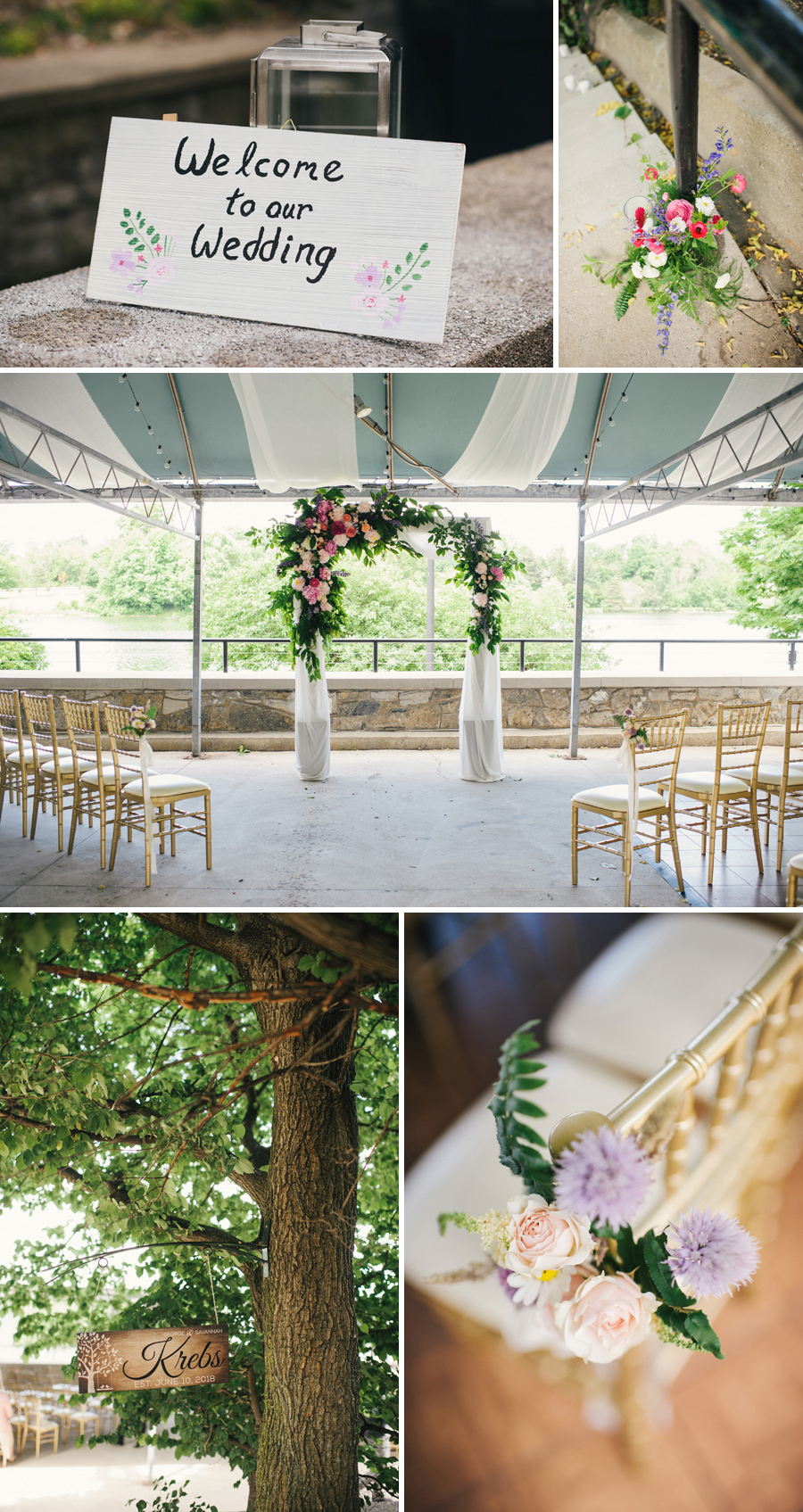 ceremony decor and flowers at the marcy casino