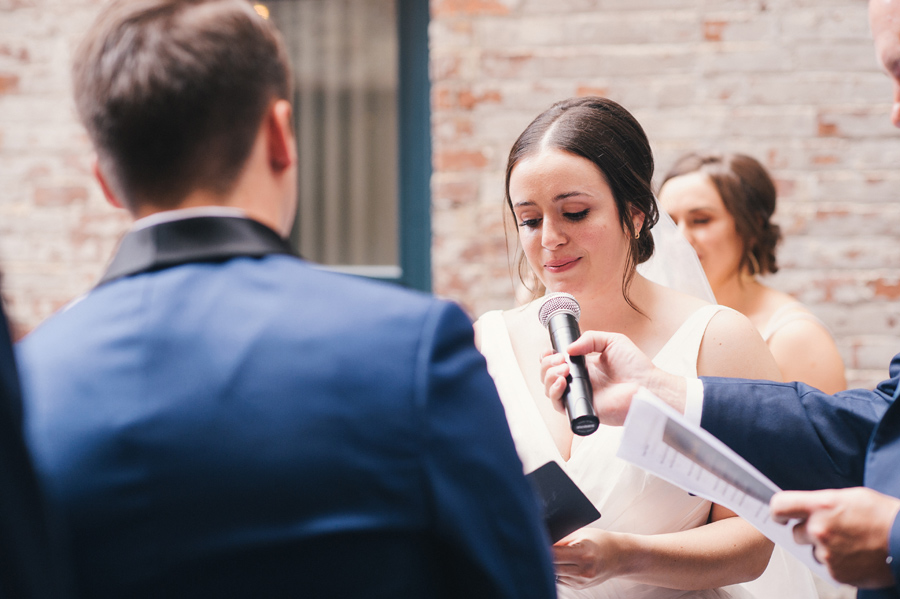 bride saying her vows